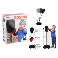 Боксерський набір, подушка 26x16 см, металева стійка 85-130 см, 2 рукавички 22 см
