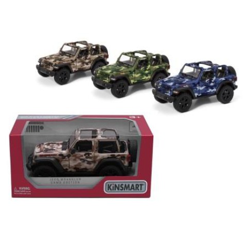 Металевий інерційний джип Jeep Wrangler Military Open Top 5", відкриваються двері (В асортименті)