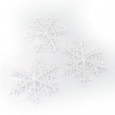 Ялинкова прикраса "Сніжинки" 3шт. 10см ОРР/етик. ціна за 4 шт. //