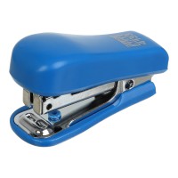 Степлер пластиковий міні, до 10 аркушів, скоби №10, 58x22x32 мм, синій