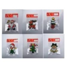 Наклейки для окон силикон "New year" 15*24см 1шт/этик