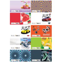 Зошити учнівські 24 аркуша клітинка Фемілі Лайн Мікс-1,2 з УФ-лаком, 10 шт. в упаковці