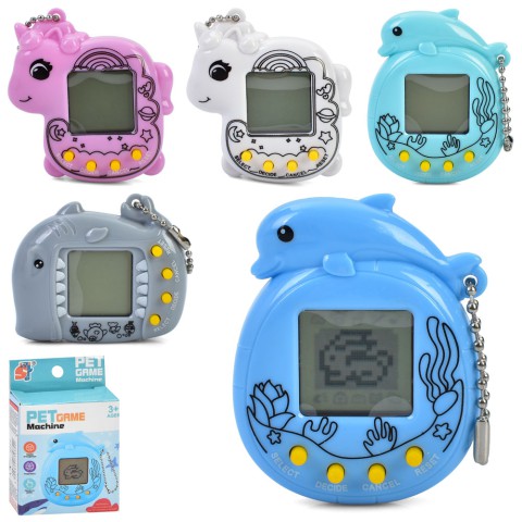 Тамагочі, 5.5x5x2 см, звук, чорно-білий екран, 158A-41-42-43 (В асортименті)