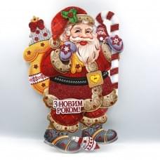 Плакат "Санта з Новим Роком" 40*30см, 1шт./етик.