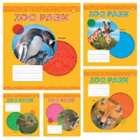 Зошити учнівські 18 аркушів лінія Тверда ТЕ22209 Зоопарк, 20 шт. в упаковці