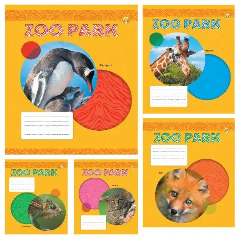 Тетради ученические 18 листов линия Тверда ТЕ22209 Зоопарк, 20 шт. в упаковке