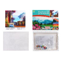 Набір для розпису по номерах Будинок біля гори, TK Group, 30x40 см, 31874