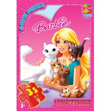 Пазлы серии "Barbie" 35 эл. в кор. 19х13х3см GToys BA016