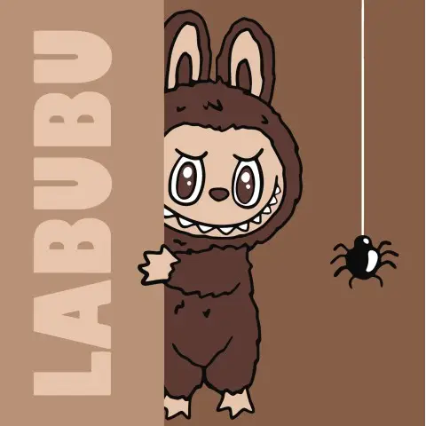 Набір для розпису по номерах для дітей 5+ Хованки Лабубу, Ideyka, 25x25 см, КНО1302