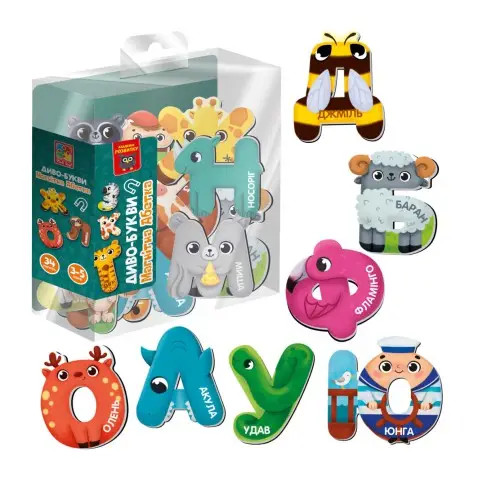 Гра розвиваюча магнітна Диво-букви Абетка, Vladi Toys, VT5411-18