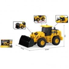 Спецтехніка на батарейках, масштаб 1:20, звук, світло, інерція, рухомий ківш, прогумовані колеса, в кор. /48/