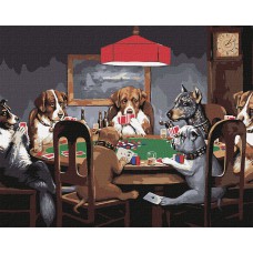 Картина за номерами  "собаки грають в покер " 40x50см кно4327