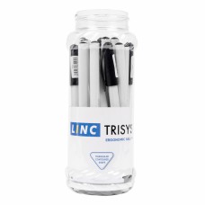 Ручка кульк/масл "trisys" чорна 0, 7 мм "linc" 24 шт.(в упаковці) 411716