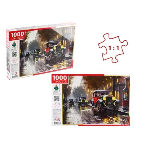 Пазли Енергія+ Старе місто із старими машинами, 1000 елементів, 84931