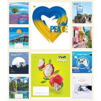 Зошити учнівські 60 аркушів лінія Люкс ТЕ12621 Мікс 60ЛінЛюкс1, 10 шт. в упаковці