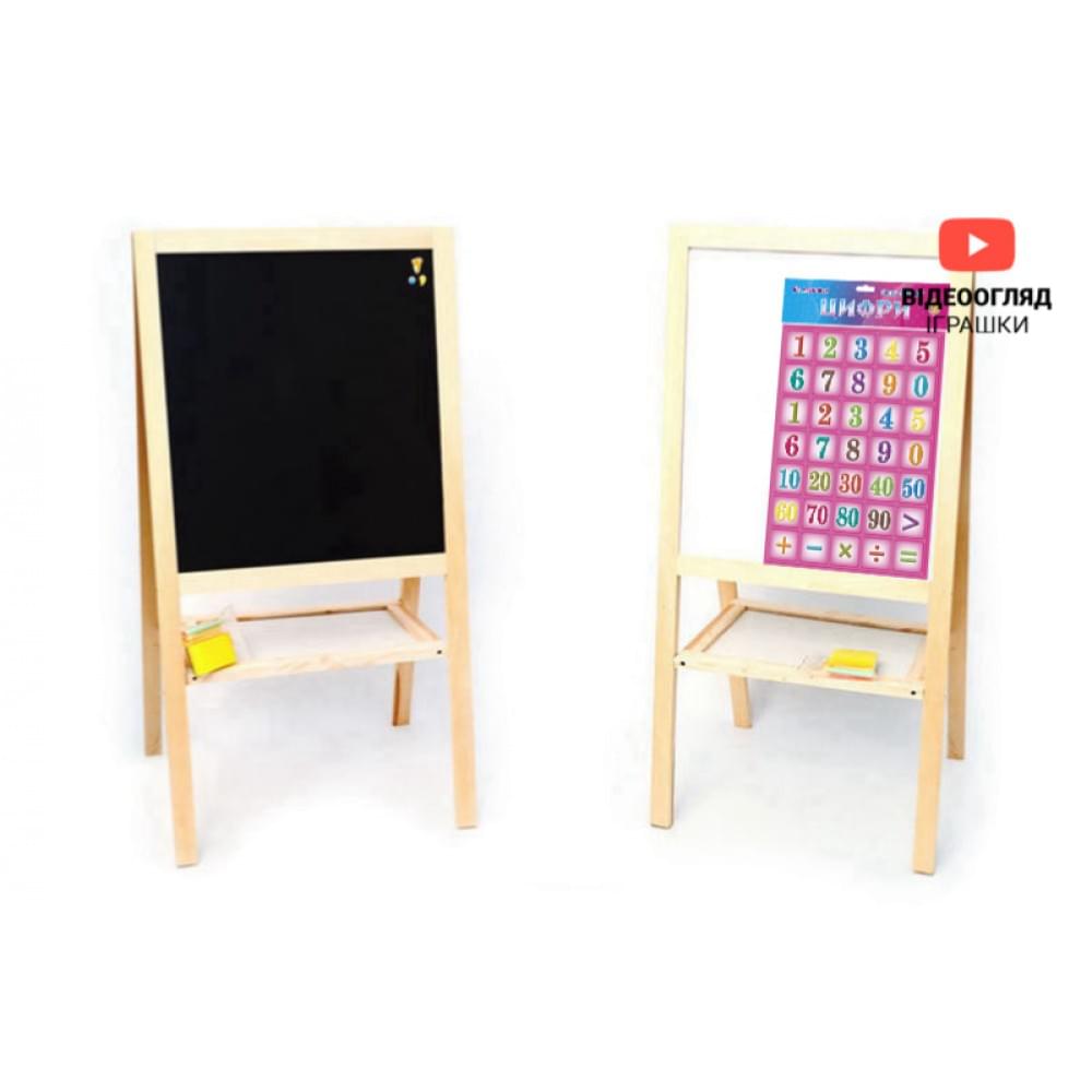 Мольберт шкільний, магнітний з цифрами р.75*4*100 0164