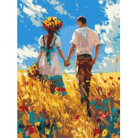 Набір для розпису по номерах Прогулянка закоханих, 30x40 см, КНО8453