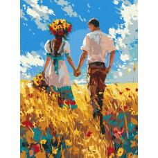Набір для розпису по номерах "Прогулянка закоханих" 30х40см КНО8453
