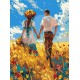 Набір для розпису по номерах Прогулянка закоханих, 30x40 см, КНО8453