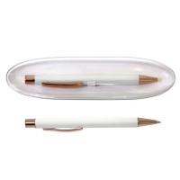 Ручка кулькова подарункова A-PLUS, синє чорнило, металевий корпус, у пластиковому футлярі, A-923(947)