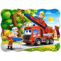 Пазли Castorland Пожежники поспішають на допомогу, 30 елементів, 32x23 см, B-03792