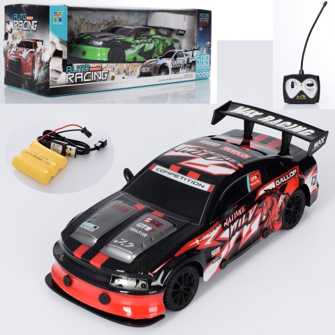 Машина на радіокеруванні, акумулятор, 20 см, корпус, що не б’ється, USB-зарядка, 30x11x12.5 см (В асортименті)