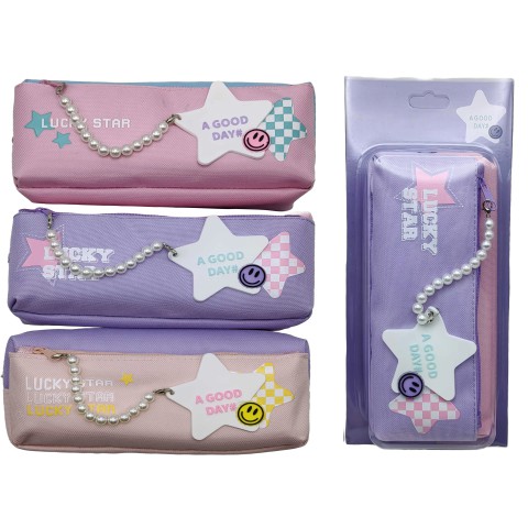 Пенал-косметичка Підвіска-Перлини, 2 змійки, PVC, 6637 (В асортименті)