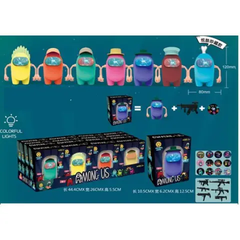 Ігровий набір Among Us на батарейках зі зброєю, 10.5x6.2x12.5 см (В асортименті)