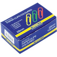 Скріпки кольорові BM.5015, 28 мм, 100 шт., круглі, 10 упаковок