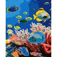 Набір для розпису по номерах Життя океану, Ideyka, 40x50 см, КНО6704