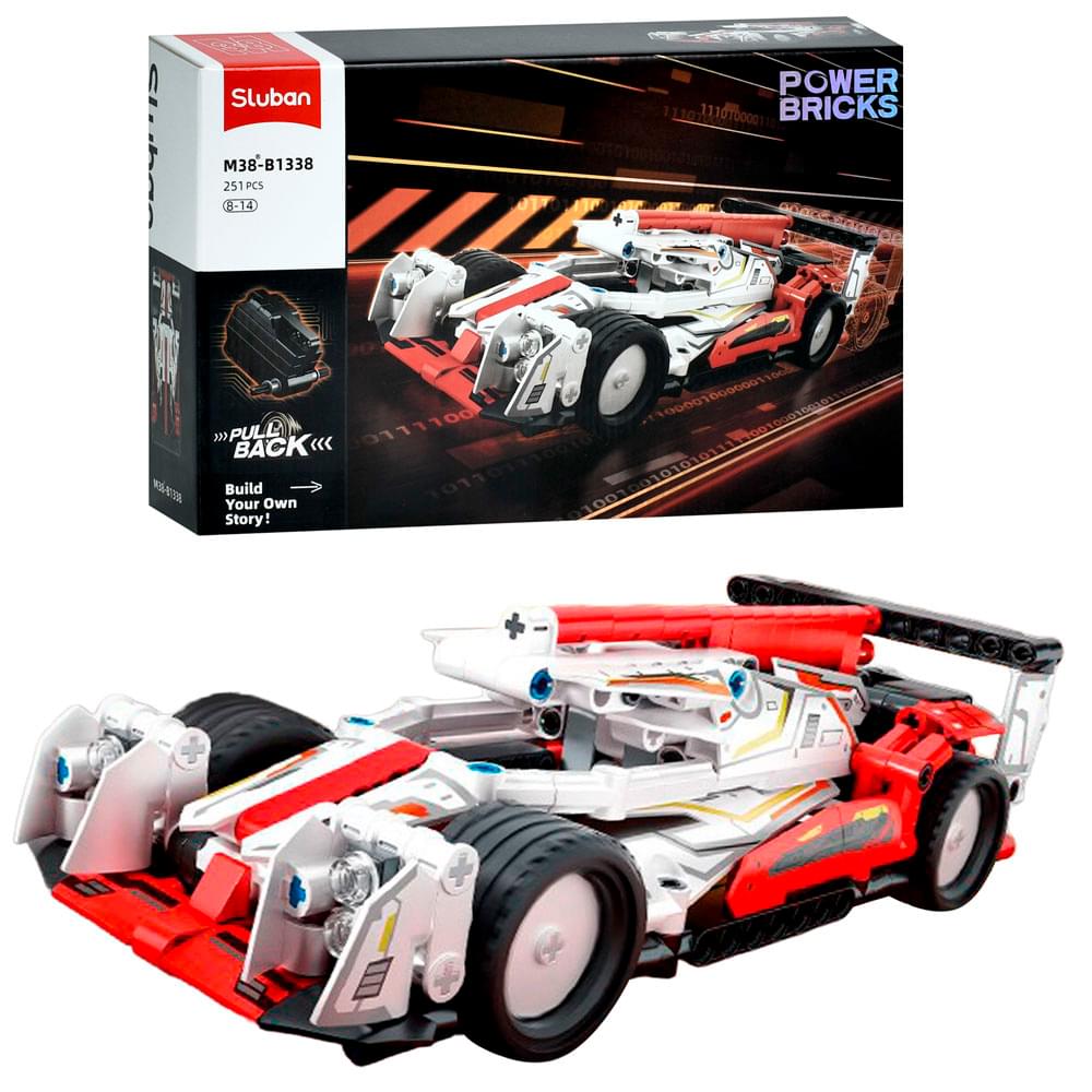 Конструктор SLUBAN авто серія, гоночна машина, 251дет, в кор-ці, 30-19-6,5см /24/