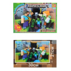 Пазли серії "minecraft" 70 ел. У коробці 19х13х3см gtoys mc778