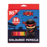 Олівці кольорові Yes Ninja, 24 кольори, синій