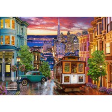 Кастор пазлы 500 "Трамвай в Сан-Франциско" 47*33 B-53391
