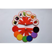 Віяло Кольори, фрукти та овочі, 0009, 2 шт. в упаковці