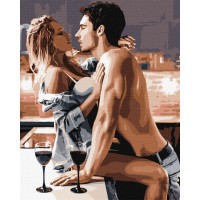 Набір для розпису по номерах Пристрасний сніданок, Ideyka, 40x50 см, КНО8520