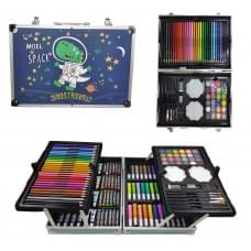 Набір для малюван.145 предметів Дінозавр в алюмінієвій валізі 34,5*23*9см 145-D Набір для малюван.145 предметів Дінозавр в алюмінієвій валізі 34,5*23*9см 145-D