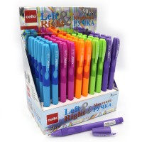 Ручка масляна CL Лівша, синя, грип, тригранний корпус, 50 шт. (В асортименті)