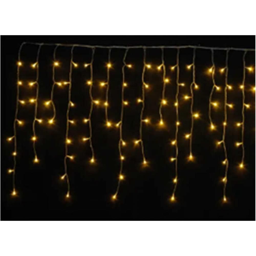 Гірлянда 6.2 метри шторка жовте світло від USB 8 режимів C61484-15Y