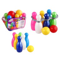 Кеглі малі №9 Бамсик, 6 шт., 1 куля з ручкою, 5x15x5 см, 024/5