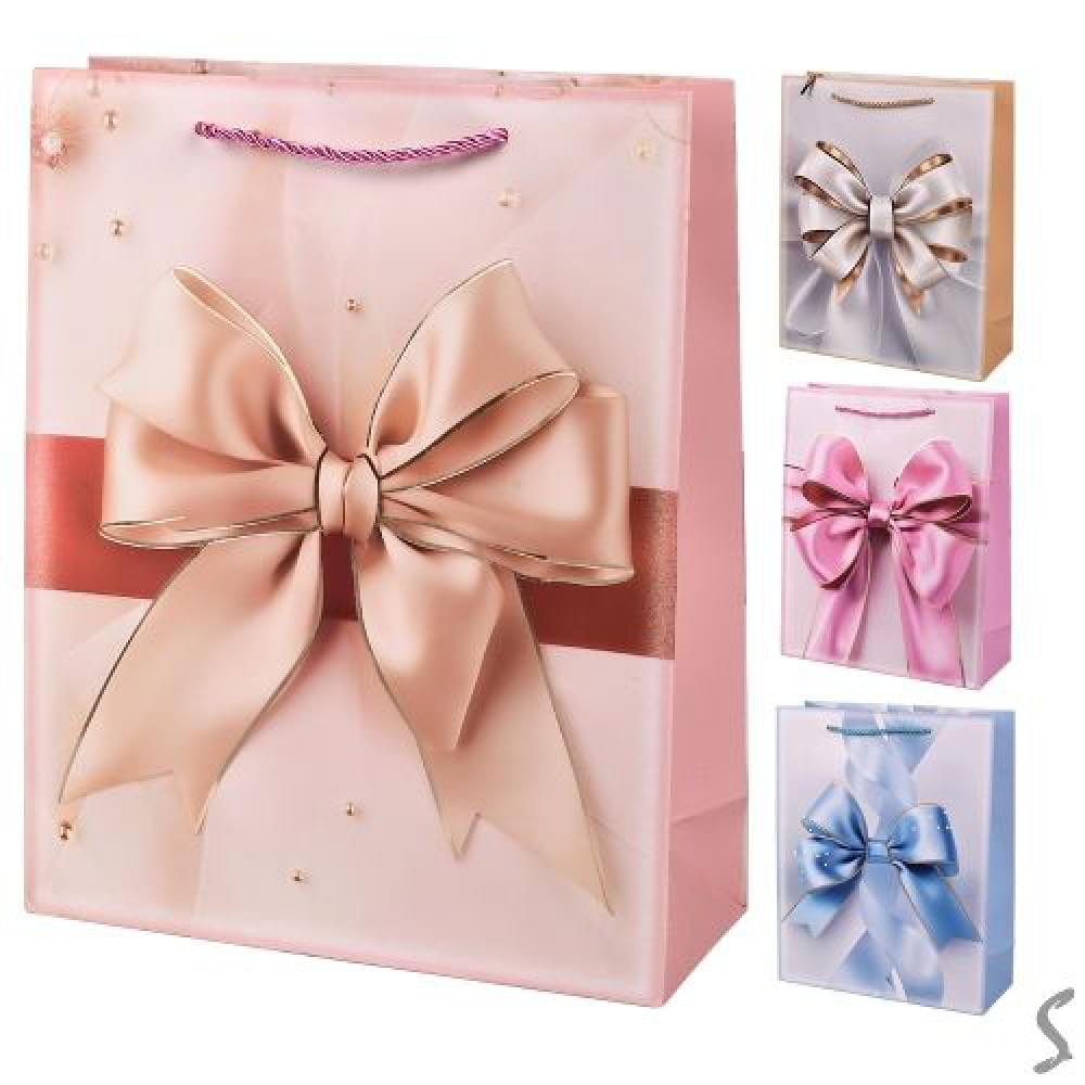 Пакет подарунковий паперовий S "Bow" 18*23*10см R98475-S, ціна за 6 шт. /720/