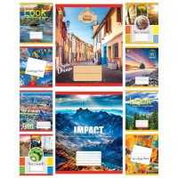 Зошити учнівські 48 аркушів клітинка Тверда 41501 Мікс ПМК1, 10 шт. в упаковці