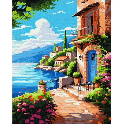 Набір для розпису по номерах Спокій біля хвиль, 40x50 см, КНО2791