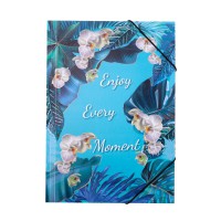 Папка на гумці, А4, Exotic, блакитний