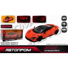 Машина мет. АВТОПРОМ 1:24 "McLaren 765 LT",батар.,світ.,звук,відкр.двері, кор. 24,5*12*10см /12-2/