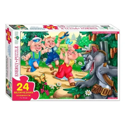 Гра-пазл Енергія+ Троє поросят, 24 елементи