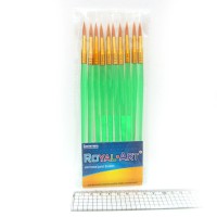 Пензель нейлон кругла, 18 см, №9, пластикова ручка, 10 шт. в упаковці