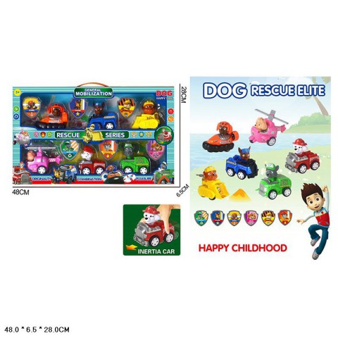 Герої у наборі, 6 героїв з машинками, 48x28x6.5 см