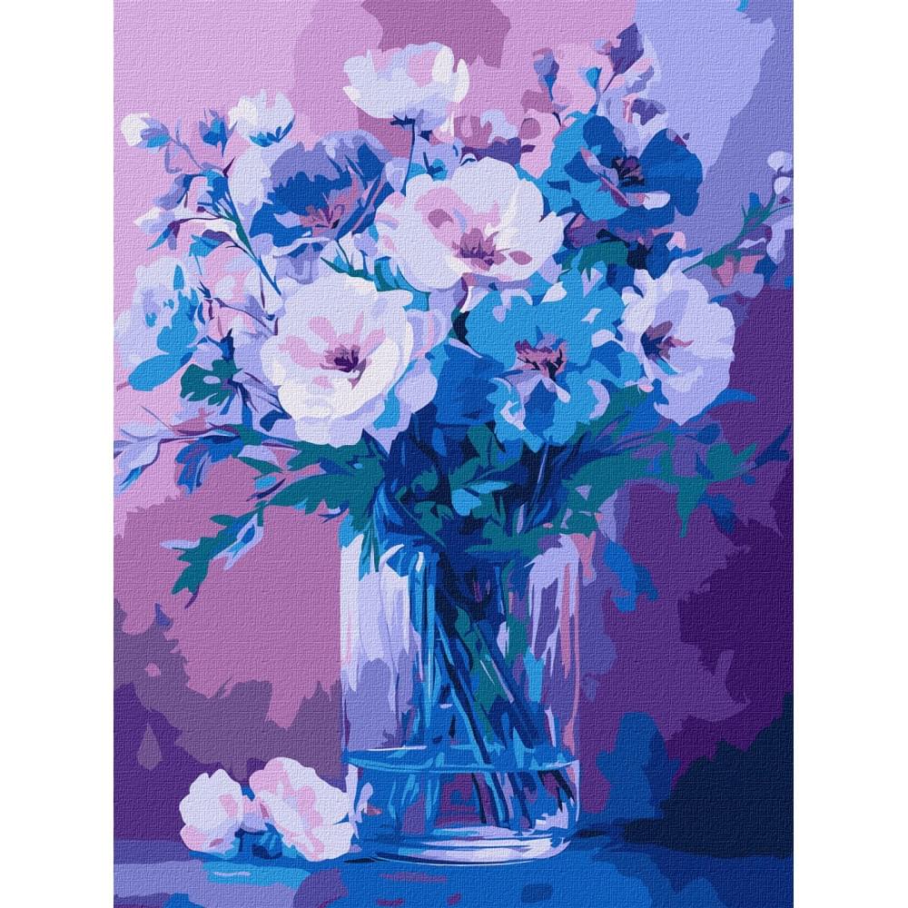 Набір для розпису по номерах "Ніжні квіти" Ideyka 30х40см КНО3323