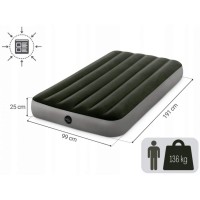 Велюровий матрац, 99x191x25 см, до 136 кг, зелений